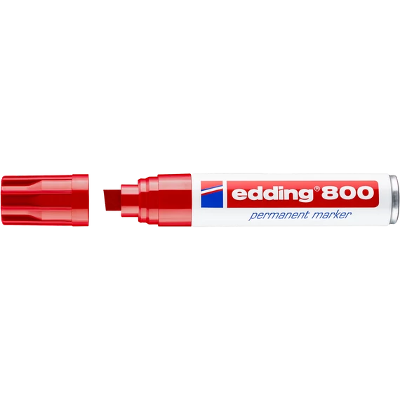 Edding 800 alkoholos jelölőfilc, vágott, piros, 4-12mm