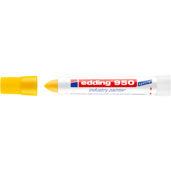 Edding 950 ipari jelölő marker, kerek, sárga, 10mm