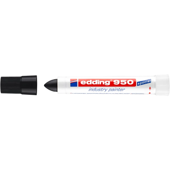 Edding 950 ipari jelölő marker, kerek, fekete, 10mm