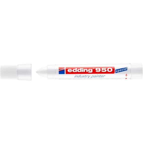Edding 950 ipari jelölő marker, kerek, fehér, 10mm