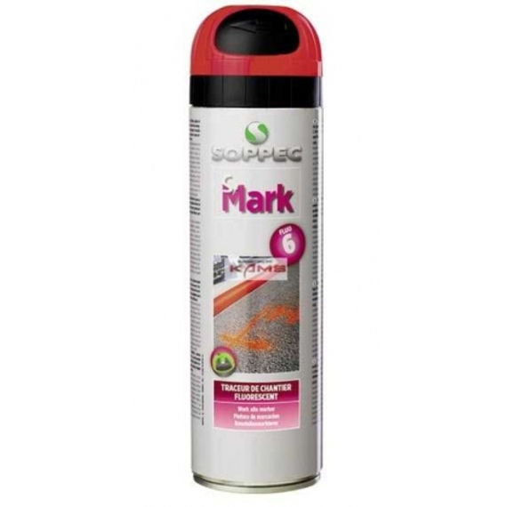 Soppec S Mark fluoreszkáló jelölőspray, piros, 500ml