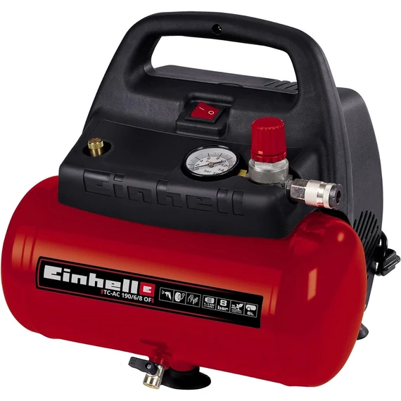 Einhell TC-AC 190/6/8 OF kompresszor, 6L, 8bar
