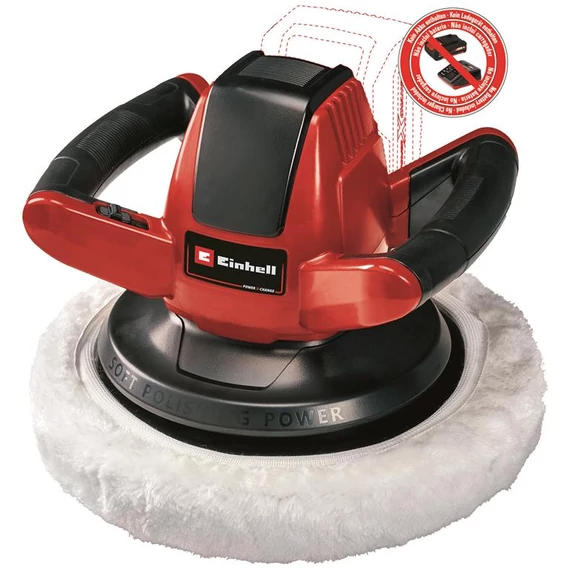 Einhell PXC CE-CB 18/254 Li-Solo akkus autó polírozó, 18V, 254mm (akku és töltő nélkül)