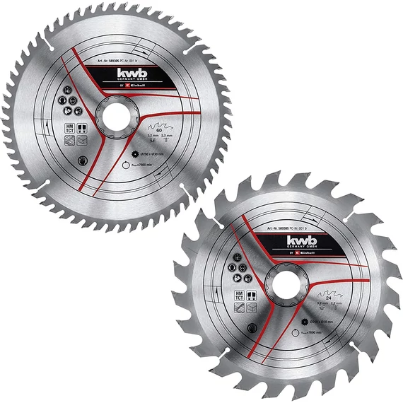 Einhell körfűrészlap 250x30mm, 24-60 fog, 2 db