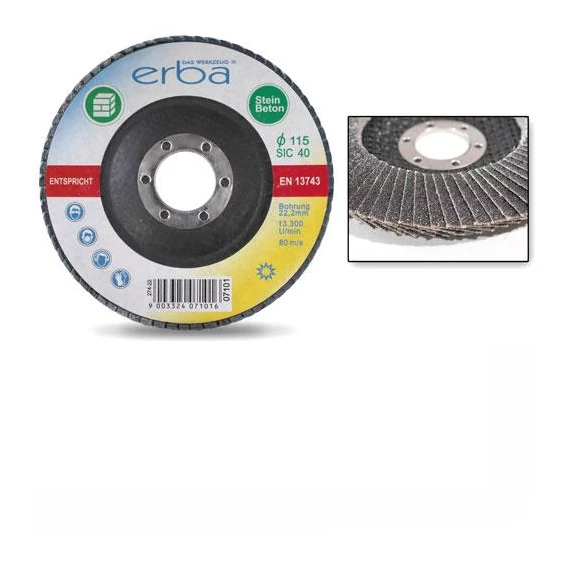 Erba 115 SIC120 lamellás csiszolókorong kőre, 115mm, P120
