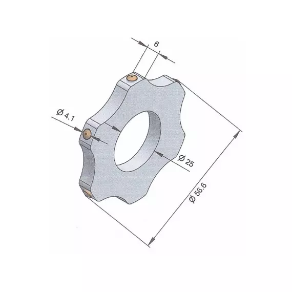 Betonmaró csillag (prémium, 6P 56,6-6/25-8,3)