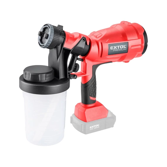 Extol Share20V akkus festékszóró gép, Li-ion, 700ml/perc (akku és töltő nélkül)