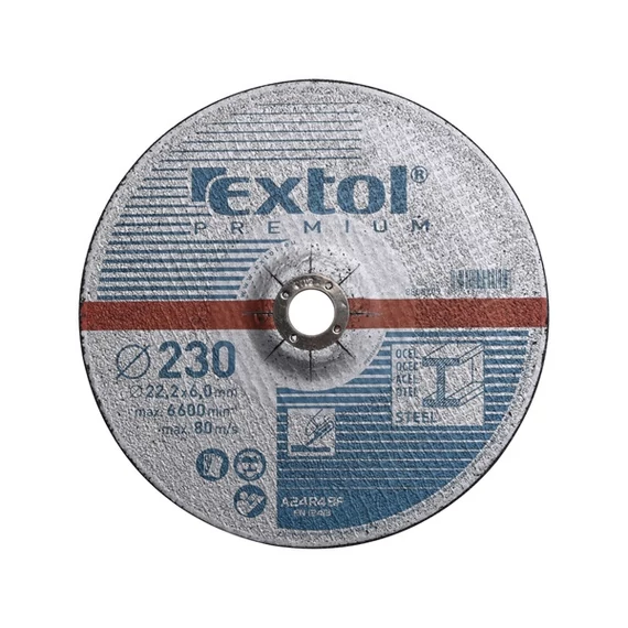 Extol csiszoló korong acélhoz, 22.2x6.0x230mm