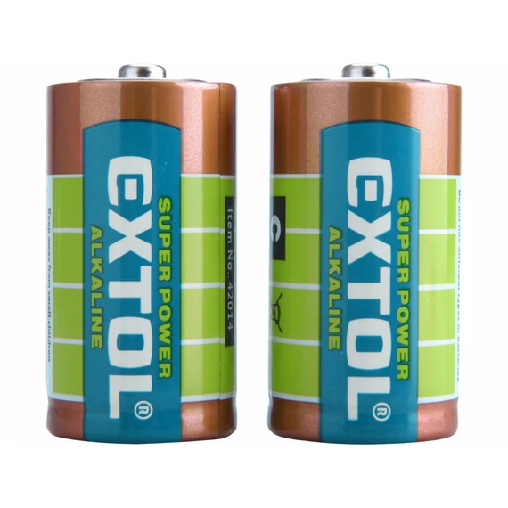 Extol elem készlet, 1.5V, LR14, 2db