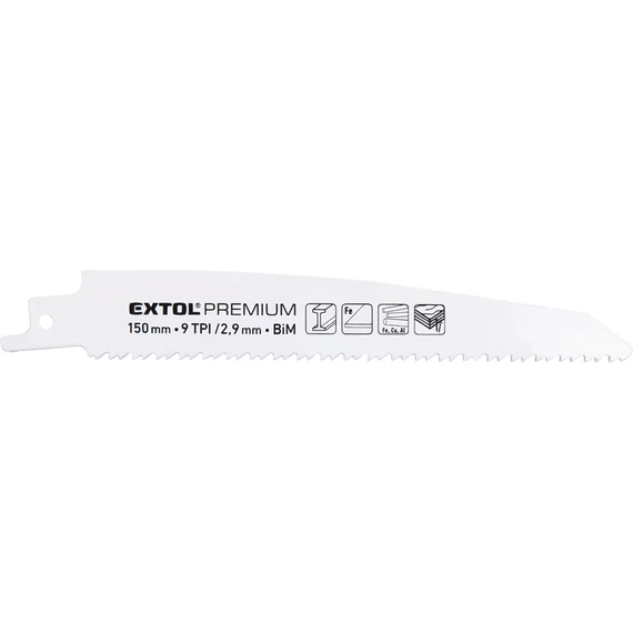 Extol szablyafűrészlap készlet, Bosch befogás, 225mm, 6T, 3db