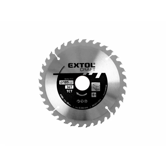 Extol körfűrészlap, keményfémlapkás, 30x185mm, T36