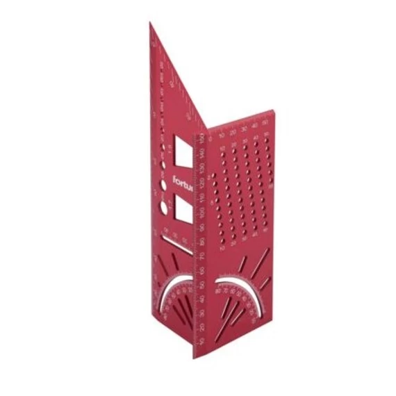 Fortum asztalos T-derékszög, alu, lézer gravírozott, 215mm