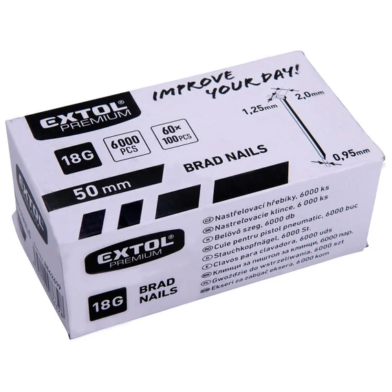 Extol Premium szeg fejjel akkus tűzőgéphez 50mm, 6000db