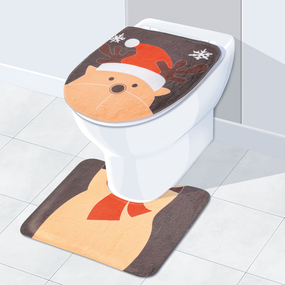 Family Christmas WC ülőke dekor szett, rénszarvas