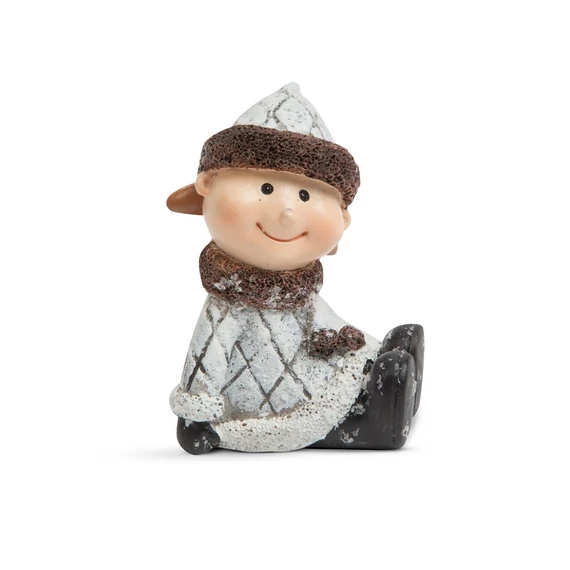 Family Decor kerámia figura, ülő manó, 5.4x4.6x8cm