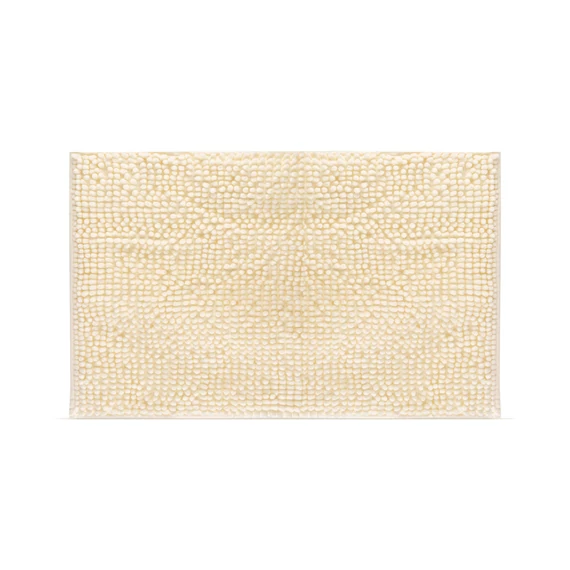 Family hosszúszálú fürdőszobai kilépőszőnyeg, 60x40cm, bézs