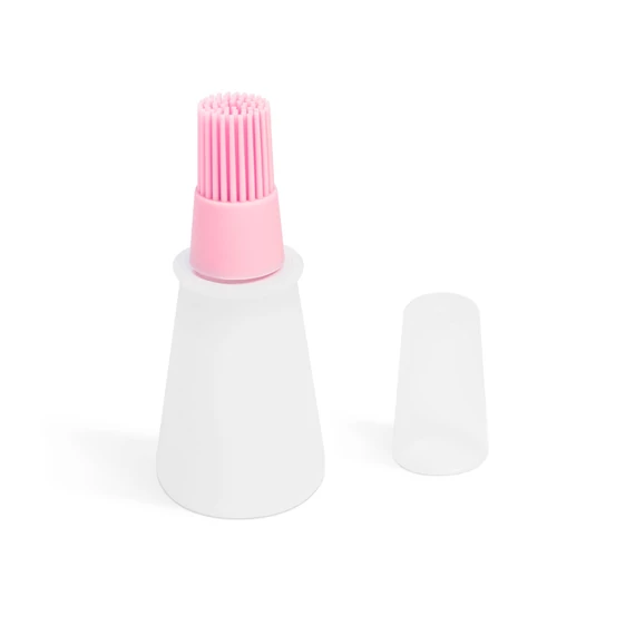 Family szilikon olajozó ecset, 60ml, rózsaszín