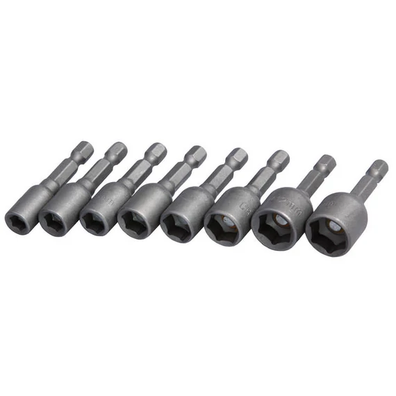 Stahlberg 1/4" bit-dugókulcs adapter készlet, 5-13mm, 8 részes