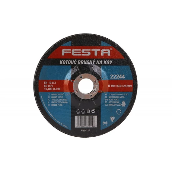 Festa fémtiszító korong, 150x22.2x6.4mm