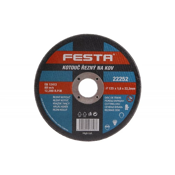 Festa fémvágó korong, 125x22.2x1.6mm