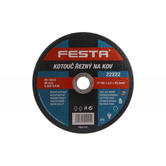 Festa fémvágó korong, 180x2.5x22.2mm