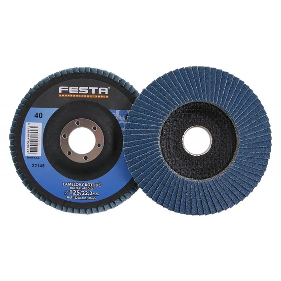 Festa lamellás csiszoló, P40, 125x22.2mm