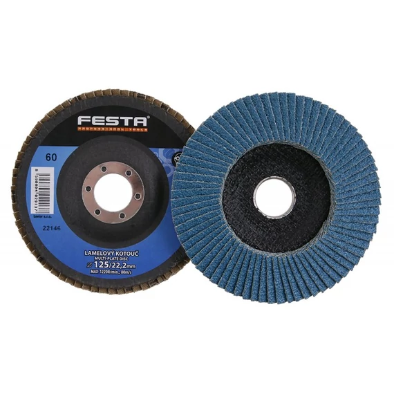 Festa lamellás csiszoló, P60, 125x22.2mm