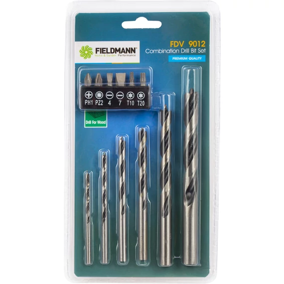 Fieldmann FVD 9012 fafúrószár készlet 3-10mm, 12 részes