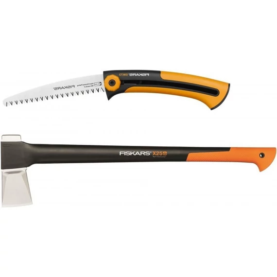 Fiskars hasítófejsze X25 XL + Xtract™ kerti fűrész SW73-S