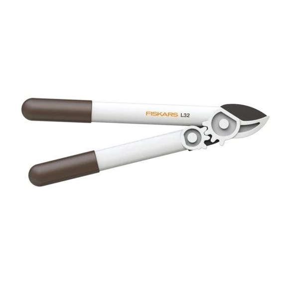 Fiskars PowerGear L32 műanyag fogaskerekes ágvágó, rávágó, 3.5cm, fehér