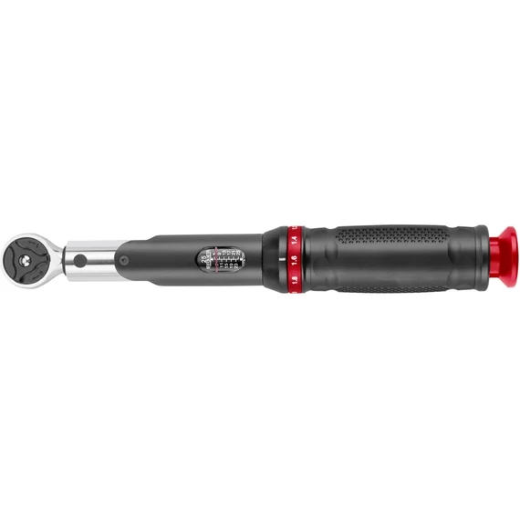 Fortum nyomatékkulcs, irányváltós, 72fog, 1/4&quot;, 5-25Nm