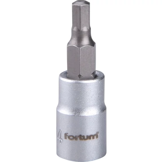 Fortum bitdugófej, HEX, 1/4&quot;, 4mm