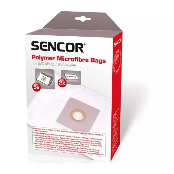 Sencor mikroszálas textil porzsák SVC 45/52 porszívókhoz