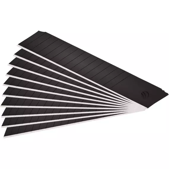 Fortum pótpenge, SK2 acél, fekete, tripla vágóéllel, 18×100×0,7mm, 10 db 