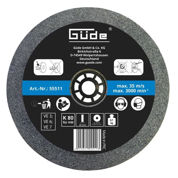 Güde csiszolókorong 150x20mm K80
