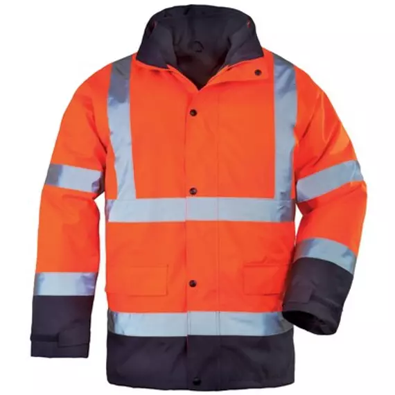 Coverguard Roadway Fluo kabát, vízhatlan, 4 az 1-ben, narancs-kék, L