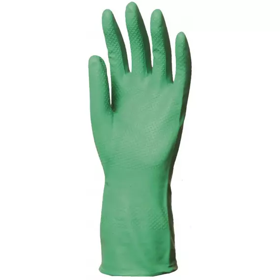 Coverguard vegyszerálló gumikesztyű, csúszásgátlós, zöld, 32cm, 8