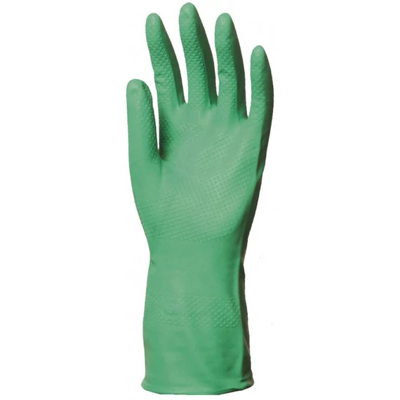 Coverguard vegyszerálló gumikesztyű, csúszásgátlós, zöld, 32cm, 8