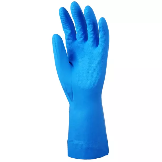 Coverguard vegyszerálló kesztyű, csúszásgátlós, kék, 32cm, 8