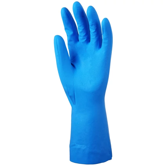 Coverguard vegyszerálló kesztyű, csúszásgátlós, kék, 32cm, 10