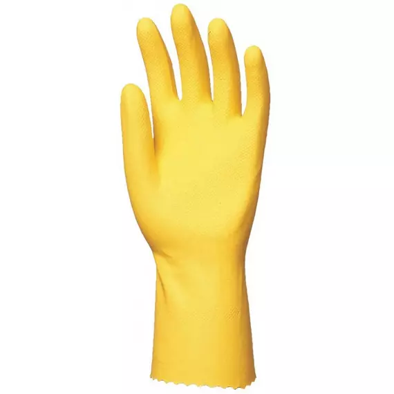 Coverguard háztartási gumikesztyű, csúszásgátlós, sárga, 30cm, M