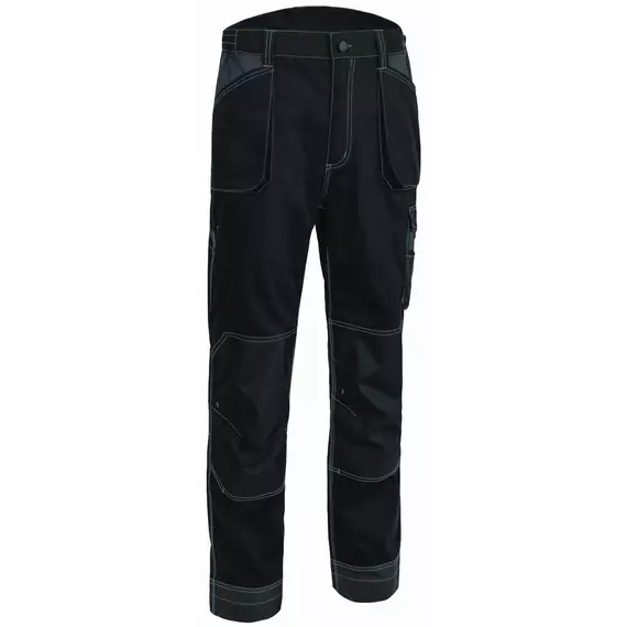 Coverguard Orosi Ripstop munkavédelmi nadrág, kopásálló Oxford 600D PES betétekkel, fekete, 4XL