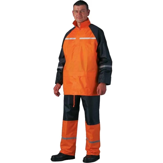 Coverguard Fluo esőruha, fényvisszaverő csíkkal, narancssárga, 2XL
