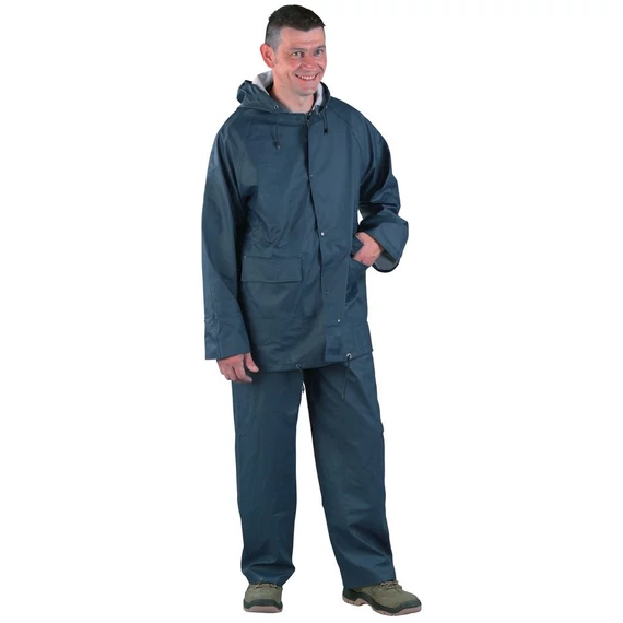 Coverguard Pu esőruha, kétrészes, vízhatlan, kapucnis, kék, 2XL
