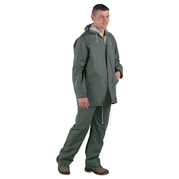 Coverguard Pvc esőruha, kétrészes, vízálló, zöld, M