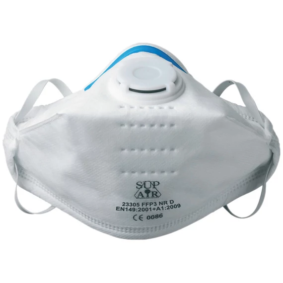 Coverguard  paneles FFP3 NR D részecskeszűrő maszk, kilégzést segítő szeleppel, fehér, 20db