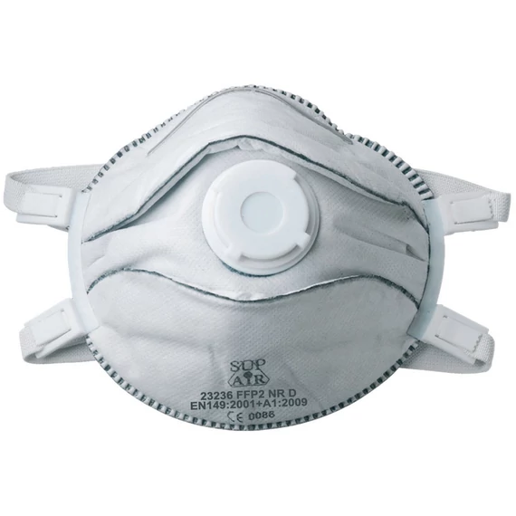 Coverguard FFP2 NR D SL VO aktívszenes részecskeszűrő pormaszk, fehér, 5db