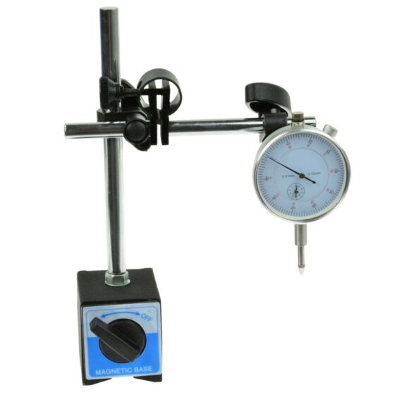 Geko indikátor óra állvánnyal 0-10mm, 0.01mm
