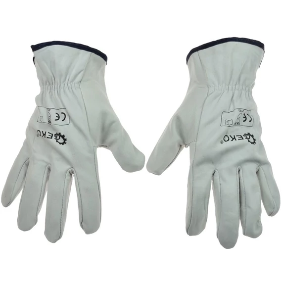 Geko munkavédelmi kesztyű, kecskebőr, fehér, 10