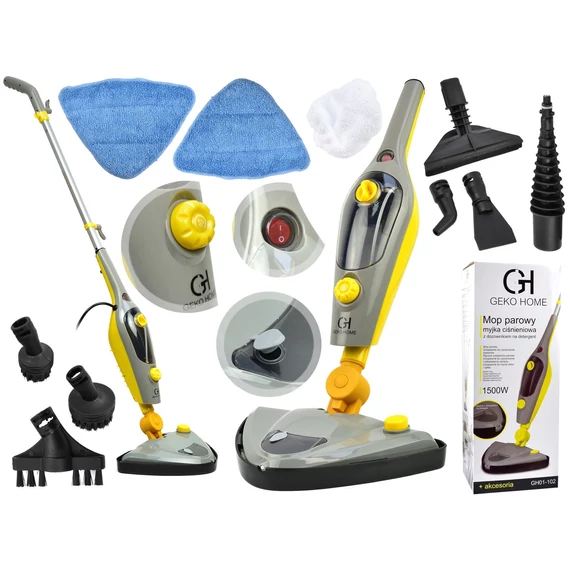 Geko Home gőztisztító mop 350ml, 1500W